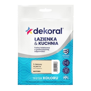 Tester próbnik farby Dekoral Łazienka&Kuchnia beżowy to jest to 0,03L