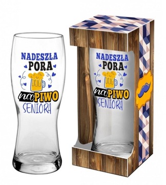 Poręczna Szklanka do piwa, Prezent na Święta Boże Narodzenie dla Dziadka