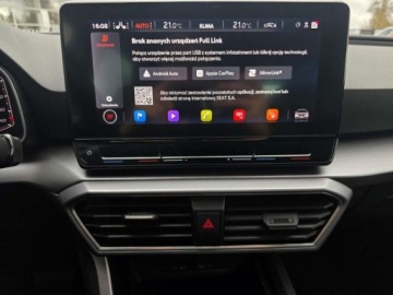 Seat Leon IV 2021 Seat Leon 1.5TSI 150KM FR FV23 DSG Full LED Navi System Pakiet wspomagania, zdjęcie 21