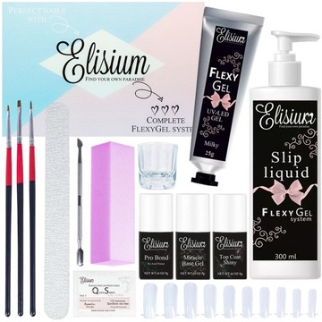ELISIUM ZESTAW PUDEŁKO FLEXY GEL 25g FORMY 10SZT