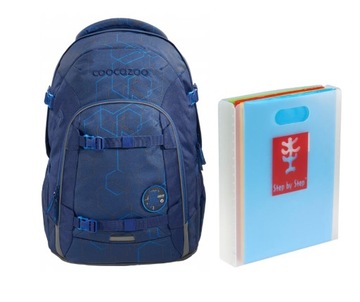 COOCAZOO Plecak szkolny młodzieżowy Blue Motion + organizer GRATIS