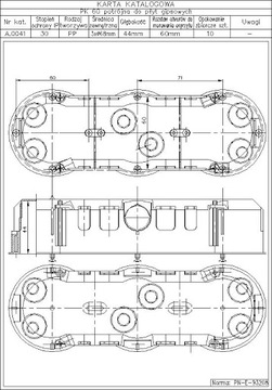 Тройной глубокий ящик GK с оранжевыми винтами PK60.