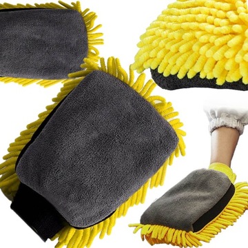 RĘKAWICA SZMATKA Z MIKROFIBRY MYJĄCA DO MYCIA CZYSZCZENIA AUTA SAMOCHODU