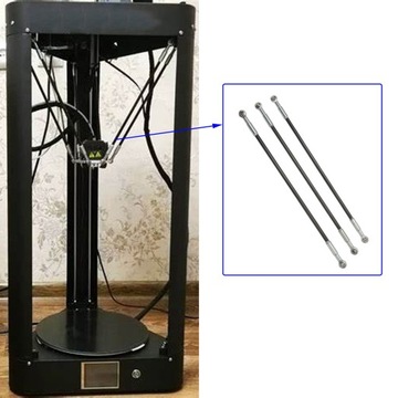 3 szt. Zestaw drążka do drukarki 3D średnica 3mm metalowe części D1