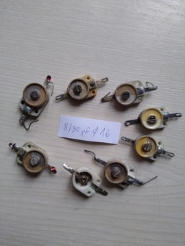 KONDENSATOR nastawny TRYMER 8/30 pF 16 mm gr.7,5mm lutow.