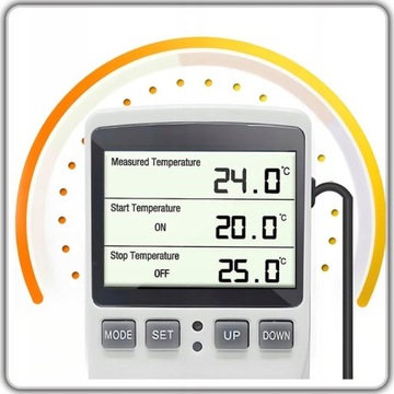 ТЕРМОСТАТ ЦИФРОВОЙ ТАЙМЕР РЕГУЛЯТОР ТЕМПЕРАТУРЫ СЕТЕВАЯ РОЗЕТКА 230 В макс. 3680 Вт