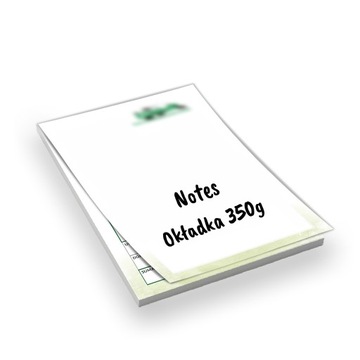 BLOCZKI NOTESY firmowe A6 100szt 25k okładka 350g