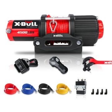 WYCIĄGARKA DO QUADA X-BULL 4500 LINA SYNTETYK 2TON
