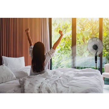 WENTYLATOR STOJĄCY WIATRAK PODŁOGOWY MOCNY CICHY CYLKULATOR BIUROWY DOMOWY