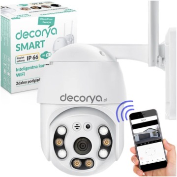 INTELIGENTNA SMART KAMERA OBROTOWA 360 WIFI LED FULL HD STEROWANA APLIKACJĄ