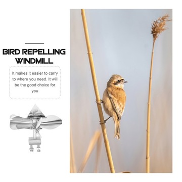 Отпугиватель птиц Windmill Bird из нержавеющей стали.