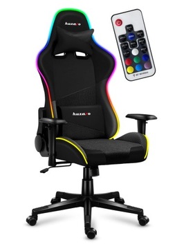 Fotel Gamingowy HUZARO FORCE 6.2 Black RGB LED