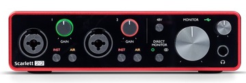 FOCUSRITE SCARLETT 2i2 АУДИО ИНТЕРФЕЙС USB 3-ГО ПОКОЛЕНИЯ ЗВУКОВАЯ КАРТА USB