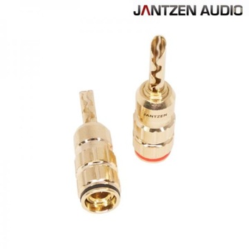Wtyk bananowy BFA na kabel 4mm, złocony - 2 szt.