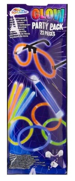 Świecące pałeczki patyczki GLOW STICK 23 elementy Party Pack