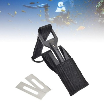 Нейлоновые ножи для подводного плавания, безопасные с режущим инструментом для подводного плавания, черные