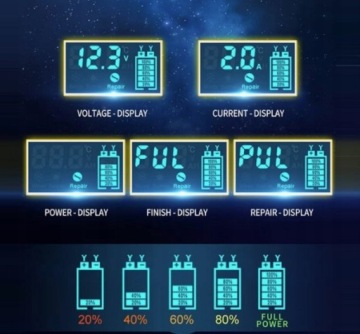 Выпрямитель автомобильной батареи 6V 12V 2A РЕМОНТНАЯ ФУНКЦИЯ FOXSUR