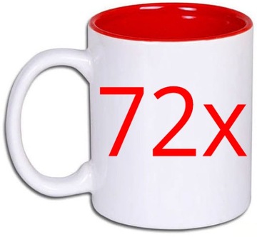 KUBEK Z NADRUKIEM KOLOROWY ŚRODEK REKLAMA 72 SZTUK