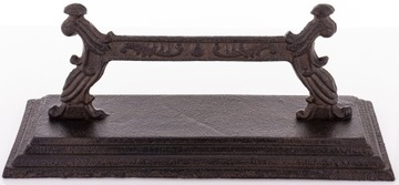 Żeliwny dekoracyjny brązowy skrobak czyszczarka do butów