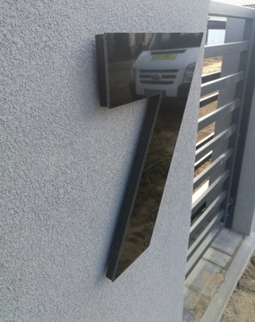 Podświetlany NUMER NA DOM 50cm wys, 1 Cyfra efekt HALO LED