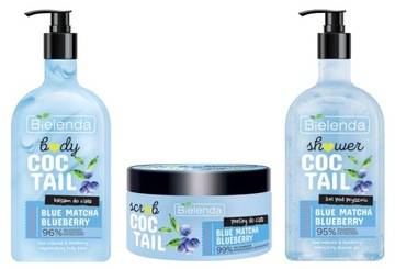 BIELENDA COCTAIL ZESTAW BLUEBERRY BALSAM + 400ml + PEELING 350g + ŻEL 400ml