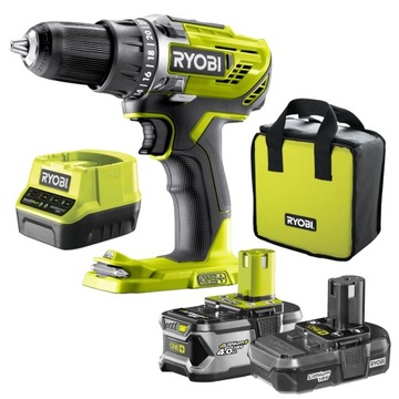 ДРЕЛЬ RYOBI ОТВЕРТКА 18В СУМКА +4Ач +1,5Ач