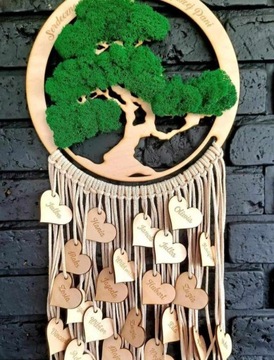 Подарок на День бабушки и дедушки, основа для деревянного дерева, 25 см.