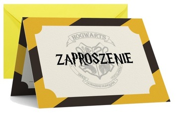 ZAPROSZENIE URODZINOWE Harry Potter Hufflepuf HP