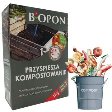 Komposter Nawóz Kompostujący komposter 1kg BIOPON aktywator kompostu