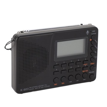 Радиоприемник K-603 FM/AM/SW Многофункциональный, портативный,
