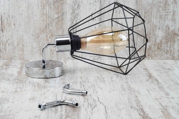 хромированная металлическая рама e27 с двумя фланцами и замком-пауком в стиле лофт в стиле ретро.