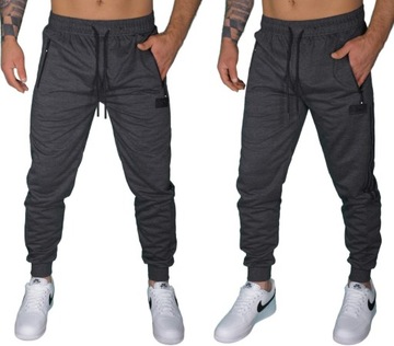 MĘSKIE SPORTOWE DRESY SPODNIE DRESOWE JOGGERY