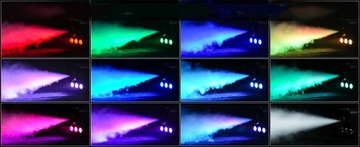 Wytwornica Dymu Mgły Zadymiarka Maszyna Do Dymu LED RGB Wydajna + Pilot
