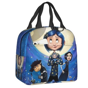 Halloween Horror Movie Coraline Insulated Lunch Bag for Women Portable