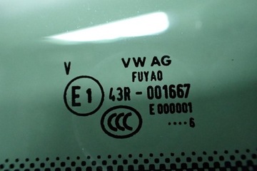 SKLO (OKNO) DVEŘE LEVÝ ZADNÍ ORIGINÁLNÍ 5D VW UP 17R