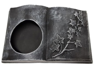 Osłonka ceramiczna książka dekor 29 cm ciemna