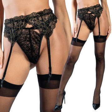 ЗОЛОТОЙ кружевной пояс для подвязок, сексуальный, элегантный