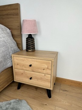 STOLIK NOCNY 2 dąb artisan 45 cm skandynawski
