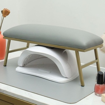 Подлокотник для ногтей Удобный столик Подушечка для рук Премиум Маникюр Светло-серый