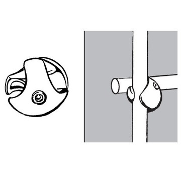 ПРАВЫЙ двухтрубный соединитель fi25 хром