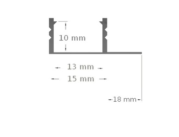 КРЫШКА для светодиодного профиля ПОД ПЛИТКУ GK DRAIN, GK 2 ШТ.