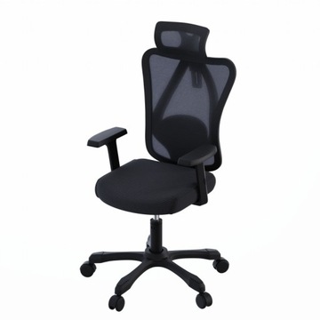 FOTEL BIUROWY ERGONOMICZNY GEMBIRD ONYX CZARNY KRZESŁO BIUROWE OBROTOWE