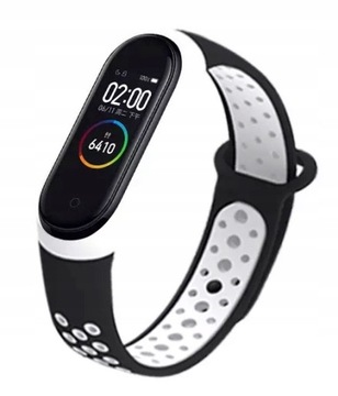 Pasek do Xiaomi Zamienna do Mi Band 3/4 PERFOROWANA CZARNO-BIAŁA i INNE