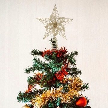 4x декоративная рождественская звезда на верхушке рождественской елки