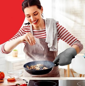 2шт кухонные перчатки для барбекю жаропрочные каминная печь серый у костра