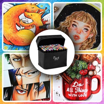 АЛКОГОЛЬНЫЕ МАРКЕРЫ 80 шт. Маркеры Маркеры Двусторонние маркеры Pro + СУМКА