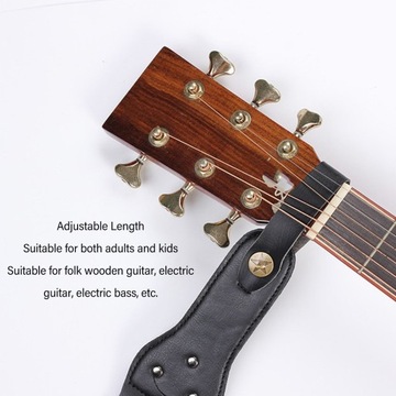 Pasek gitarowy Vintage haftowany wzór Długość regulowany szeroki pas QI