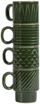 SAGAFORM FILIŻANKI RETRO DO ESPRESSO 4 szt. - zielone