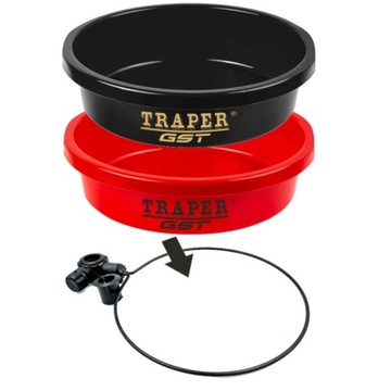 Черная рыболовная миска Traper 30 см для поплавка с фидером