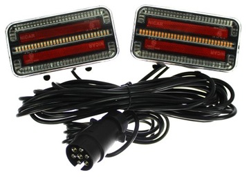 LAMPY TYLNE LED DYNAMICZNY KIERUNEK MAGNES 12V 24V